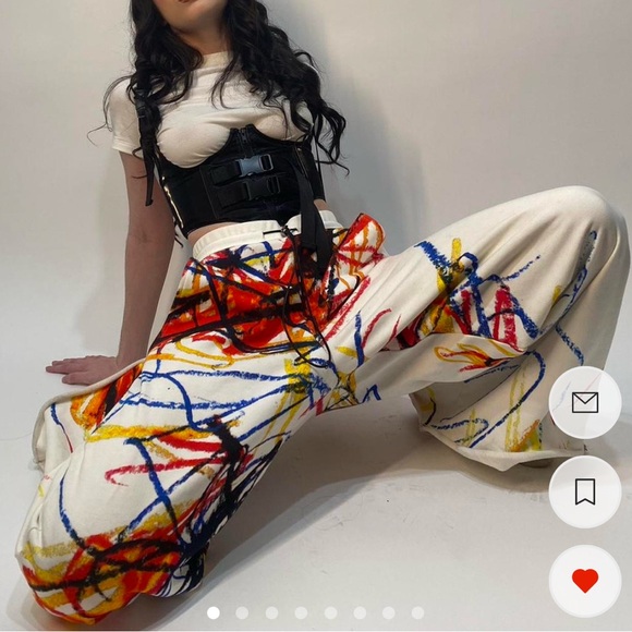 Vivienne Westwood Colorful Abstract Wide-Leg Pants